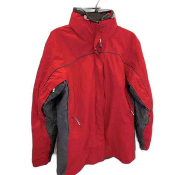 Columbia outdoor interchangeable winter ski red jacket removable fleece liner M - Picture 1 of 14